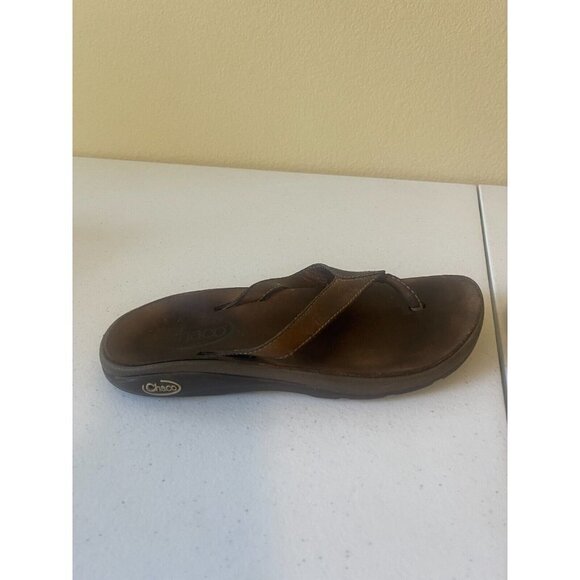 Chaco Sz 6 M Brown Flip Flop Leather Women Sandals - Picture 12 of 15